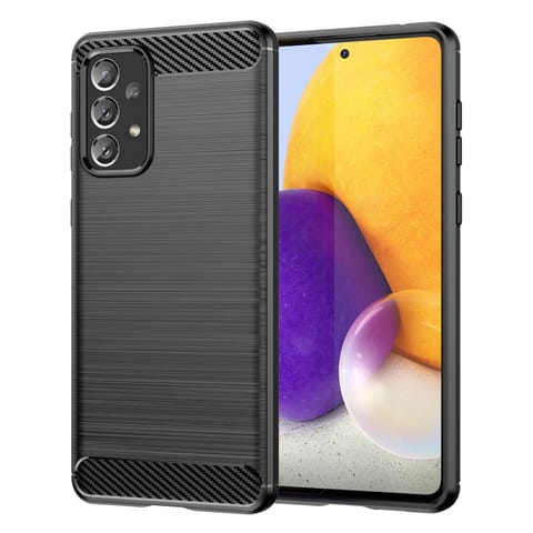 Elastyczne etui pokrowiec na Samsung Galaxy A73 Carbon Case - czarny w sklepie Wasserman.eu