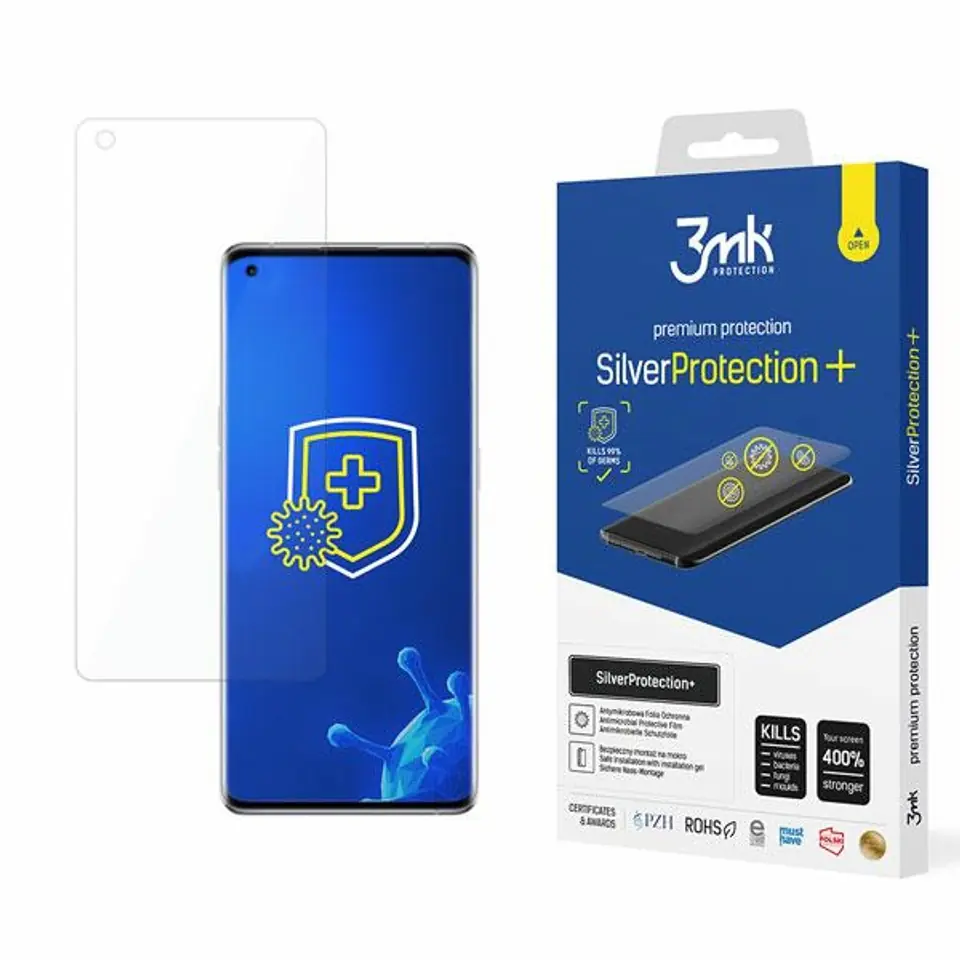 ⁨3MK Silver Protect+ Oppo Find X5 Wet Mounted Antimicrobial Film⁩ at Wasserman.eu