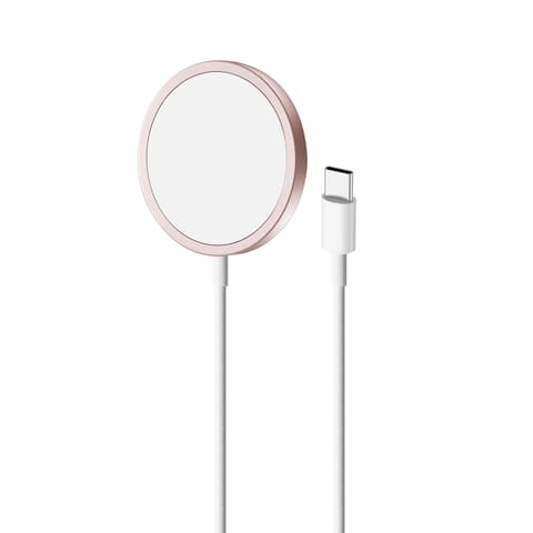 ⁨Puro Magnetic Charging Cable USB-C Magsafe – Wireless Inductive Charger 15W (Pink)⁩ at Wasserman.eu