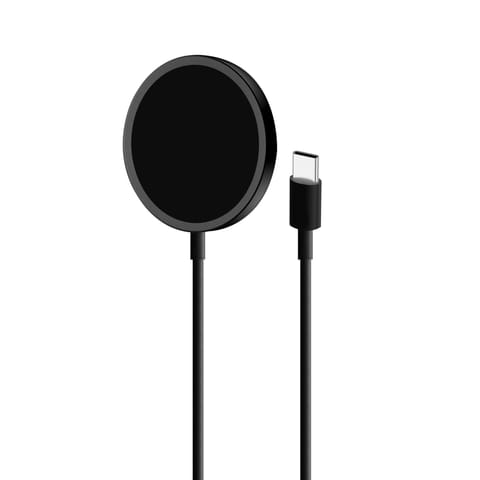 ⁨Puro Magnetic Charging Cable USB-C Magsafe – Wireless Inductive Charger 15W (Black)⁩ at Wasserman.eu