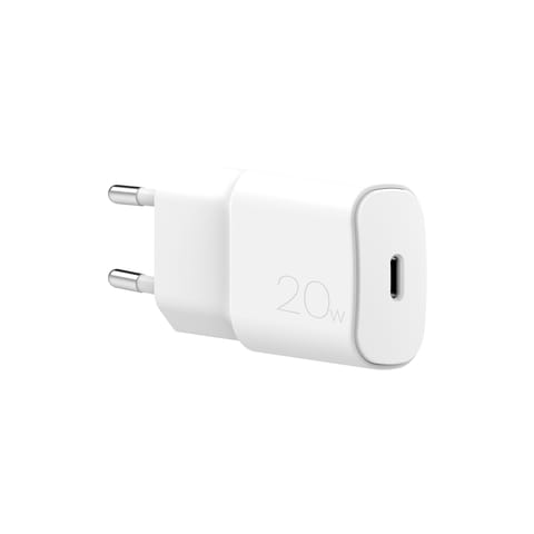 ⁨PURO White Mini Fast Travel Charger - USB-C Power Delivery 20W Fast Wall Charger (white)⁩ at Wasserman.eu