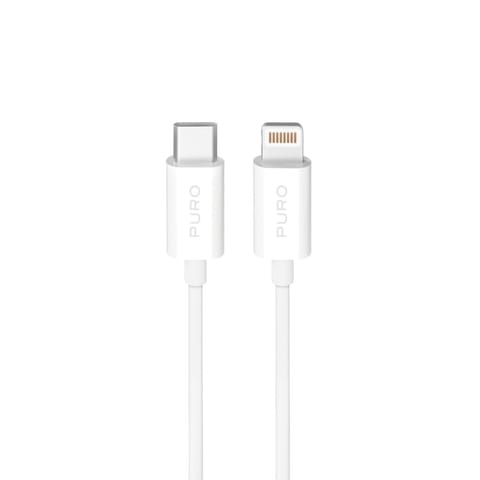 ⁨Kabel przewód USB-C - iPhone Lightning TPE 20W 2m - biały⁩ w sklepie Wasserman.eu