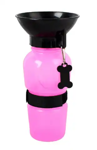 ⁨AG604B Bidon dla psa butelka 0,5l pink⁩ w sklepie Wasserman.eu