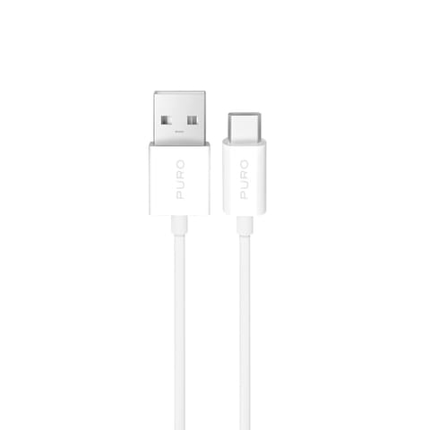 ⁨Kabel przewód USB-A - USB-C 10W TPE 2m - biały⁩ w sklepie Wasserman.eu