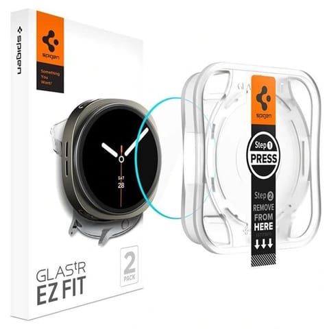 ⁨Spigen GLAS.TR EZ FIT 2-Pack - Szkło hartowane do Samsung Galaxy Watch 8 44 mm (2 szt)⁩ w sklepie Wasserman.eu
