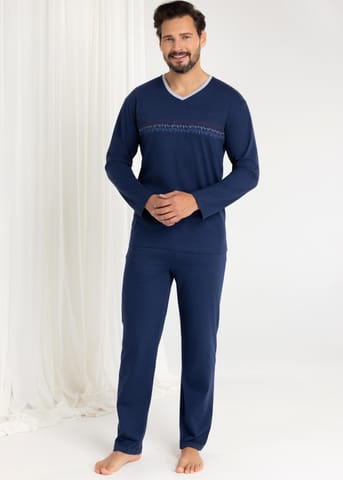 ⁨PIŻAMA REGINA MĘSKA 485 GRANAT XXL-3XL (kolor granat, rozmiar 3XL)⁩ w sklepie Wasserman.eu