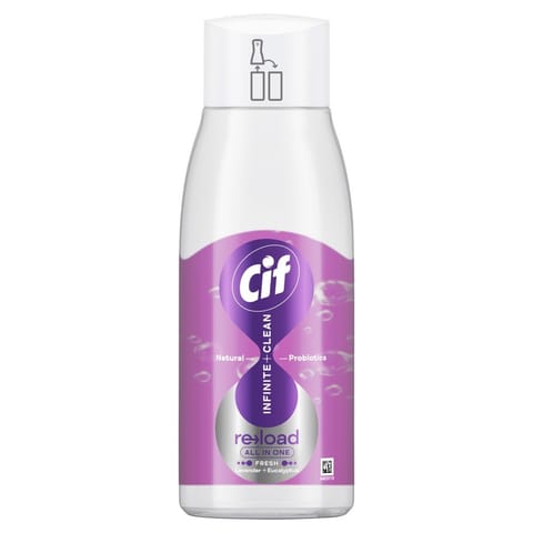 CIF Infinite+Clean Spray do czyszczenia uniwersalny z naturalnymi probiotykami Lavender&Eucalyptus 590ml - zapas w sklepie Wasserman.eu