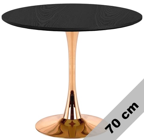 ⁨Stół okrągły VICTORY SLIM BLACK WOOD 70 cm COPPER⁩ w sklepie Wasserman.eu