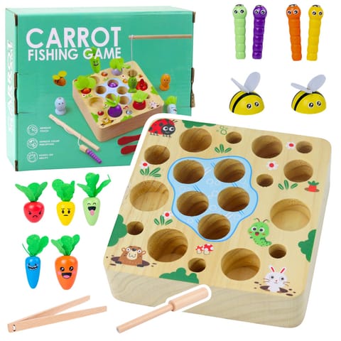Wooden Game Carrot Earthworm Magnet Fishing Rod at Wasserman.eu