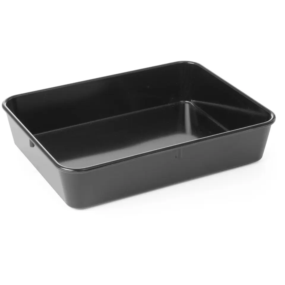 ⁨Melamine meat and food tray container 280x210x60mm black - Hendi 568804⁩ at Wasserman.eu