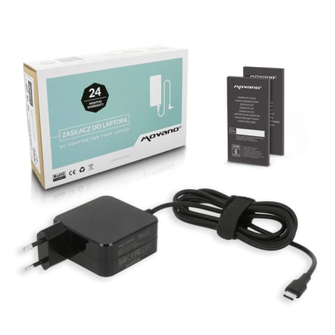 ⁨Zasilacz Movano 45W USB type C USB-C (black)⁩ w sklepie Wasserman.eu