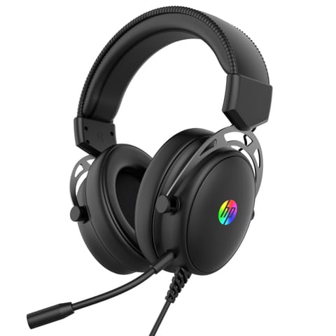 ⁨HP DHE-8005N, słuchawki z mikrofonem, przewodowa, czarna, 2.0, podświetlona, 3.5 mm jack + USB⁩ w sklepie Wasserman.eu
