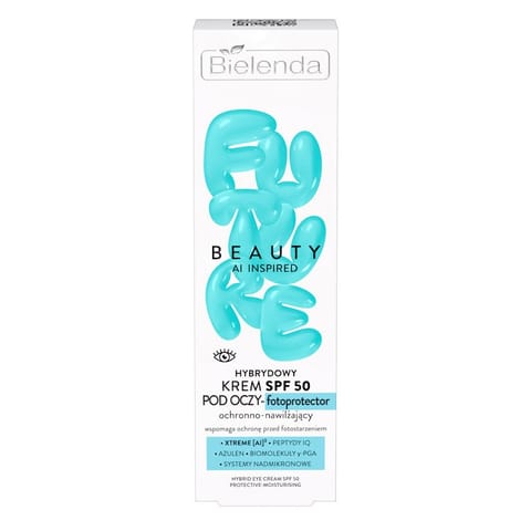 ⁨BIELENDA Future Beauty Hybrydowy krem - fotoprotector pod oczy SPF 50 ochronno - nawilżający 15 ml⁩ w sklepie Wasserman.eu