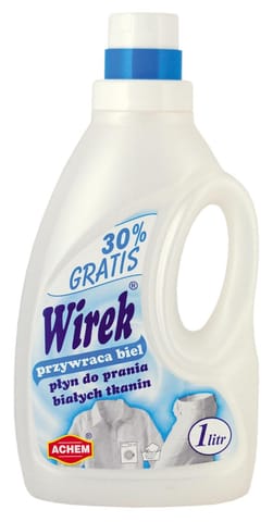 ⁨ACHEM WIREK Płyn d/prania 1L biały⁩ w sklepie Wasserman.eu