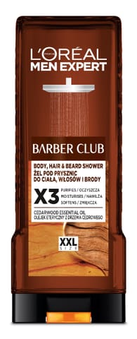 ⁨LOREAL Men Expert Barber Club Żel pod prysznic do ciała,włosów i brody 400 ml⁩ w sklepie Wasserman.eu