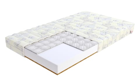 ⁨Materac piankowy MIKI gryka, kokos - 60 x 120 - H2 średnio miękki / H3 średnio twardy - 11 cm⁩ w sklepie Wasserman.eu