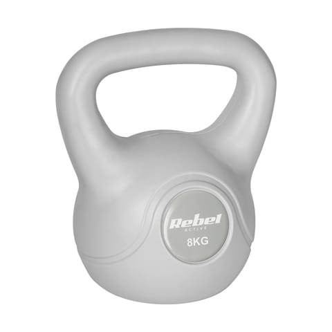 ⁨Kettlebell bitumiczny 8 kg szary  REBEL ACTIVE⁩ w sklepie Wasserman.eu