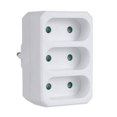 ⁨Gniazdko prądowe x3 plaskie MCE212⁩ w sklepie Wasserman.eu