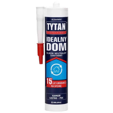 ⁨SILIKON TYTAN SANITARNY IDEALNY DOM 280ML BEZBARWNY⁩ w sklepie Wasserman.eu
