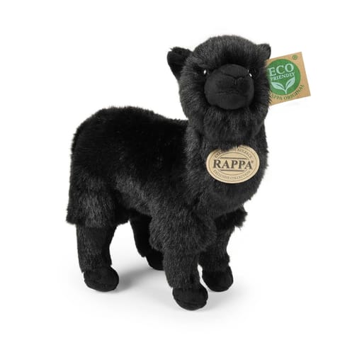 ⁨Rappa - Pluszowa realistyczna maskotka Lama czarna 23 cm Eco-Friendly⁩ w sklepie Wasserman.eu