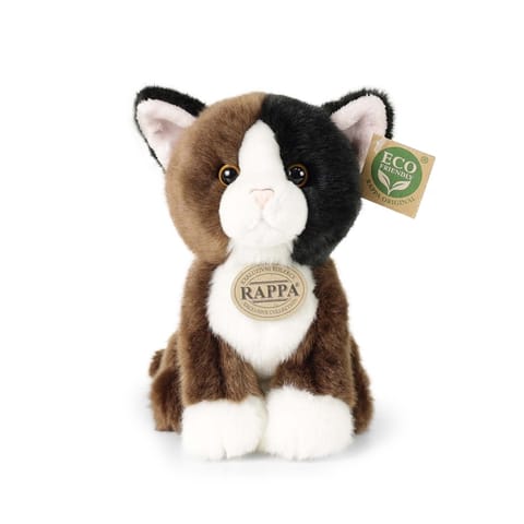 ⁨Rappa - Pluszowa realistyczna maskotka Kot trójkolorowy siedzący 18 cm Eco-Friendly⁩ w sklepie Wasserman.eu
