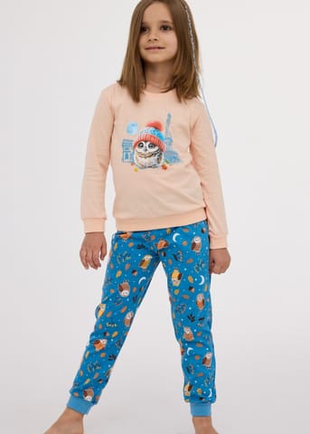 ⁨PIŻAMA CORNETTE DZ KD-977/188 PARIS (kolor Brzoskwiniowy, rozmiar 122-128)⁩ w sklepie Wasserman.eu