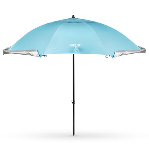 ⁨NC17114 PARASOL/PARAWAN PLAŻOWY 2W1 XXL 240 CM NIEBIESKI NILS⁩ w sklepie Wasserman.eu