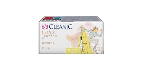 ⁨CLEANIC Pure Cotton Tampony Normal z bawełny organicznej - 16 sztuk⁩ w sklepie Wasserman.eu