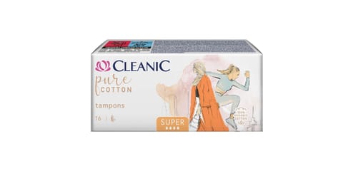 ⁨CLEANIC Pure Cotton Tampony Super z bawełny organicznej - 16 sztuk⁩ w sklepie Wasserman.eu