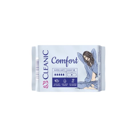 ⁨CLEANIC Comfort Podpaski na noc - 10 sztuk⁩ w sklepie Wasserman.eu