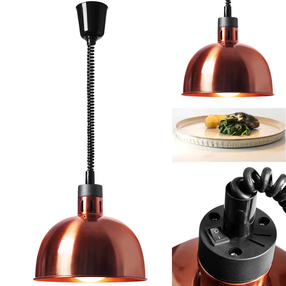 ⁨Heating lamp for IR dishes hanging copper avg. 29 cm 250 watts⁩ at Wasserman.eu