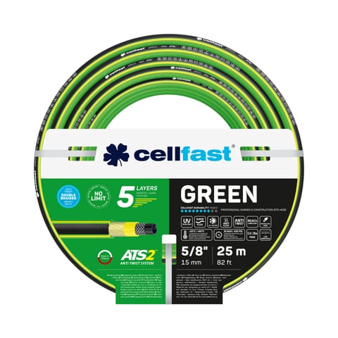 ⁨WĄŻ OGRODOWY GREEN ATS FI=5/8'' DŁ.25M ROLKA⁩ w sklepie Wasserman.eu
