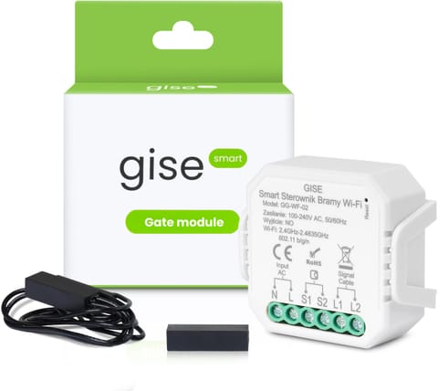 ⁨GISE Smart Moduł do sterowania bramą WiFi z czujnikiem otwarcia | Tuya | GG-WF-02⁩ w sklepie Wasserman.eu
