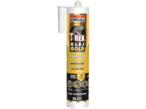 ⁨KLEJ MONTAŻOWY HYBRYDOWY 290ML T-REX GOLD TURBO⁩ w sklepie Wasserman.eu