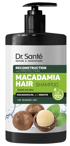 ⁨DR. SANTE Macadamia Hair Szampon do włosów osłabionych z olejem makadamia i keratyną 1000 ml⁩ w sklepie Wasserman.eu