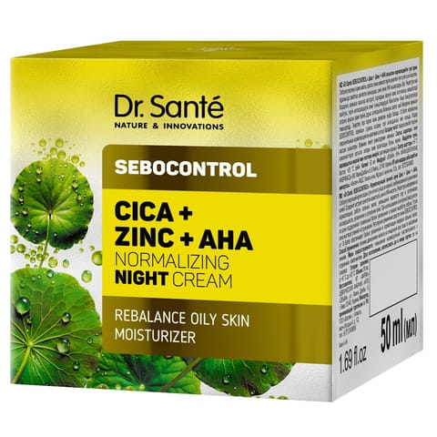 ⁨DR.SANTE Sebocontrol Normalizujący krem na noc Cica + Zinc + AHA 50 ml⁩ w sklepie Wasserman.eu