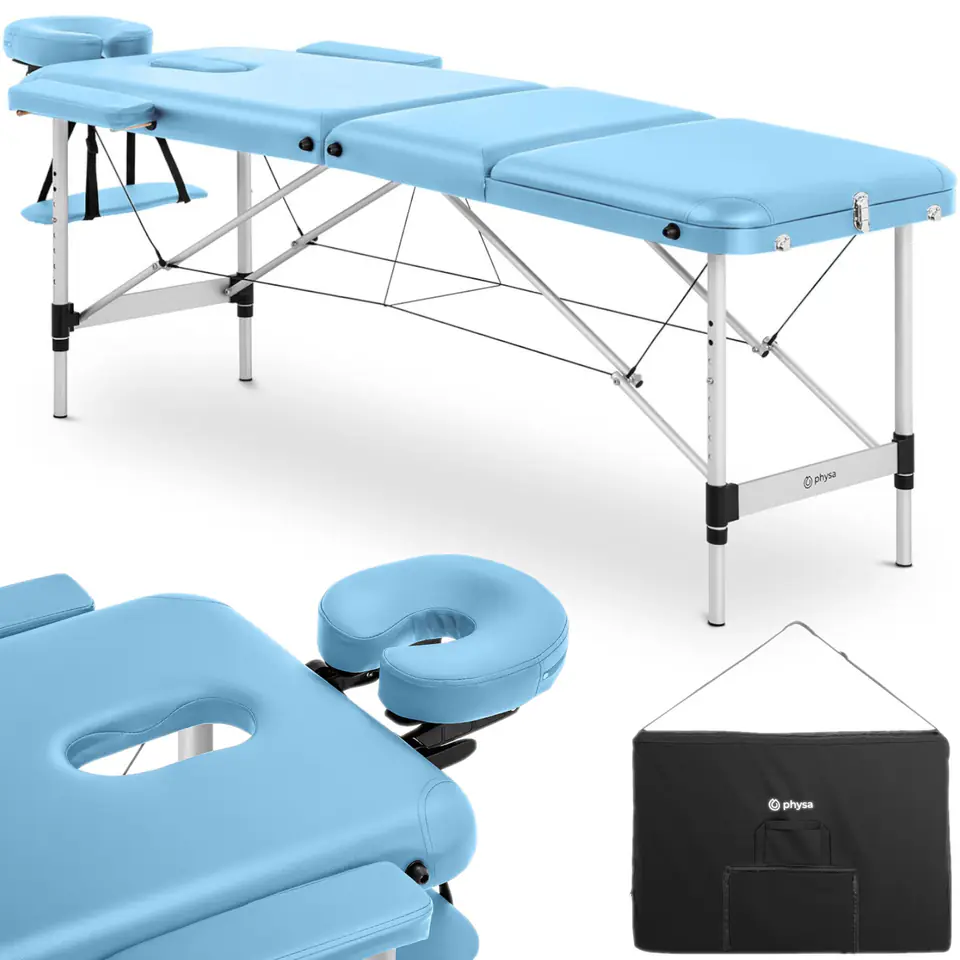 Table massage bed portable folding Bordeaux Turquise up to 180 kg turquoise at Wasserman.eu