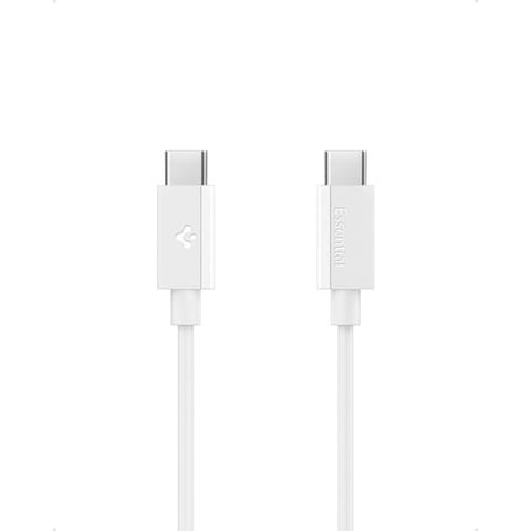 ⁨Spigen EB6020CC Essential - Kabel USB-C do USB-C PD 60W 2m (Biały)⁩ w sklepie Wasserman.eu