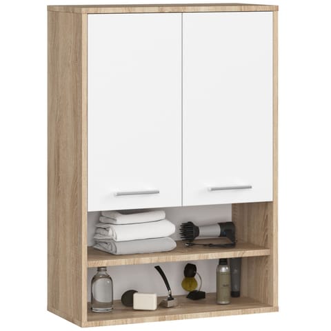 ⁨SZAFKA WISZĄCA FIN H934 W64 2D 1P DĄB SONOMA/BIAŁA⁩ w sklepie Wasserman.eu