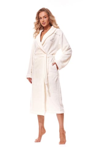 ⁨SZLAFROK L&L DAMSKI 2312 LUX ECRI (kolor ecri, rozmiar XXL)⁩ w sklepie Wasserman.eu