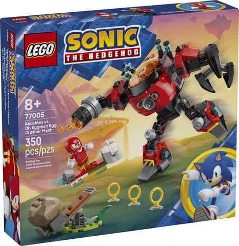 ⁨LEGO SONIC Knuckles kontra Dr. Eggman w mechu Egg Crusher 77005⁩ w sklepie Wasserman.eu