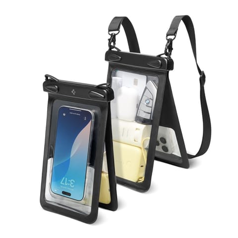 ⁨Spigen A603 Universal Waterproof Case - Etui wodoodporne do smartfonów do 6.9" (Black)⁩ w sklepie Wasserman.eu