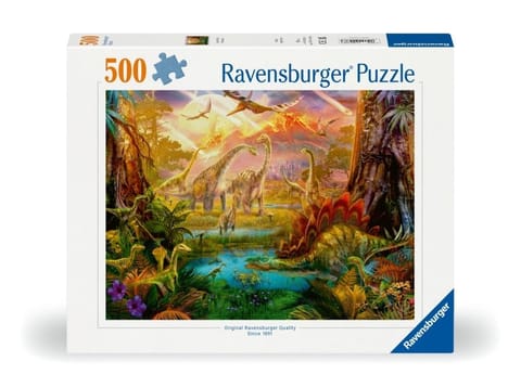 ⁨Puzzle 2D: Świat dinozaurów 500el⁩ w sklepie Wasserman.eu