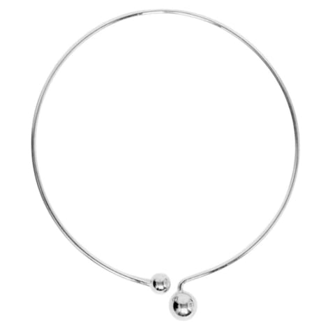 ⁨NASZYJNIK SIMPLE KULE SREBRNY N241S⁩ w sklepie Wasserman.eu