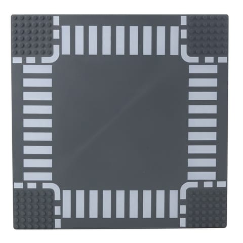 ⁨Płyta Plansza Konstrukcyjna Do Klocków Droga Skrzyżowanie 26x26 cm⁩ w sklepie Wasserman.eu