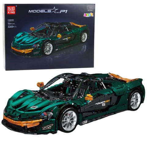 ⁨Klocki Konstrukcyjne Samochód Sportowy Zielony 1:8 P1 3268el⁩ w sklepie Wasserman.eu