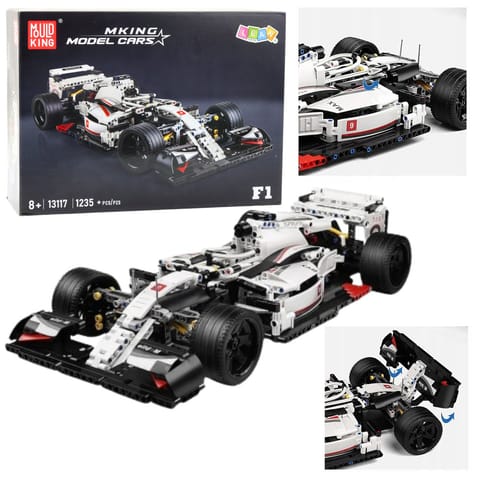 ⁨Klocki Konstrukcyjne Samochód Wyścigowy F1 Biało-Czerwony 1235 el.⁩ w sklepie Wasserman.eu