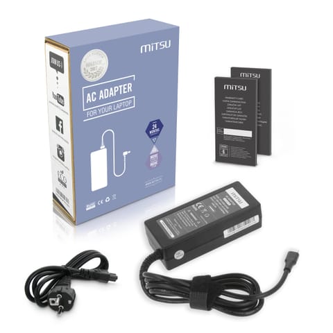 ⁨Zasilacz Mitsu 65W USB type C USB-C (black)⁩ w sklepie Wasserman.eu