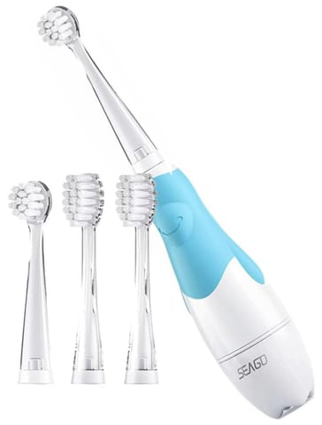 ⁨Szczoteczka soniczna dla dzieci 4 końcówki Seago SG-513 (Blue)⁩ w sklepie Wasserman.eu