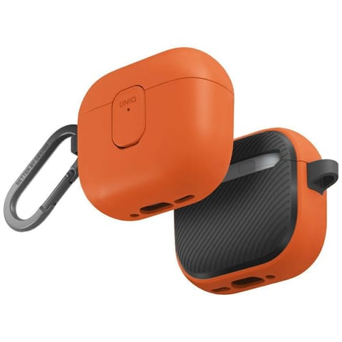 ⁨Etui UNIQ Clyde do AirPods 4 Lock Case   pomarańczowy⁩ w sklepie Wasserman.eu